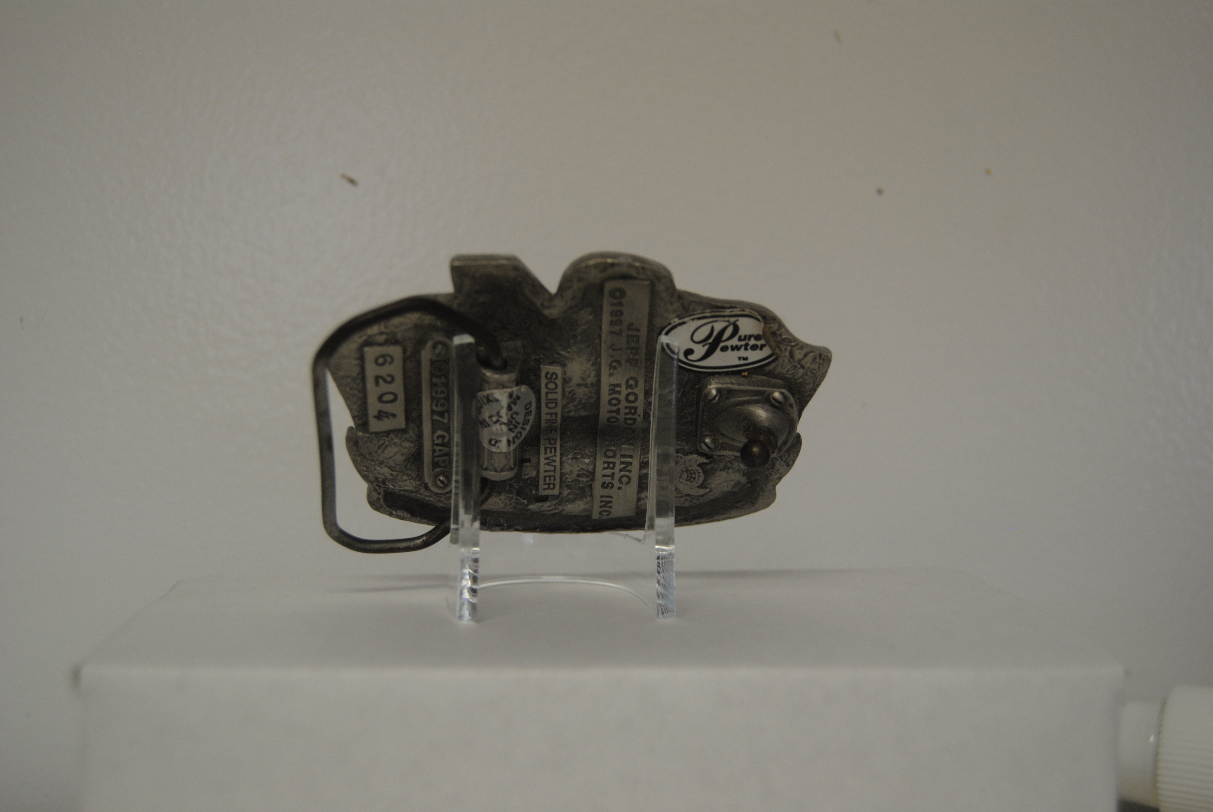 Clear Lucite Belt Buckle Stand