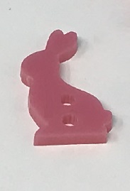 1" Acrylic or Wood Bunny Button (2 hole) 10 to a Pkg