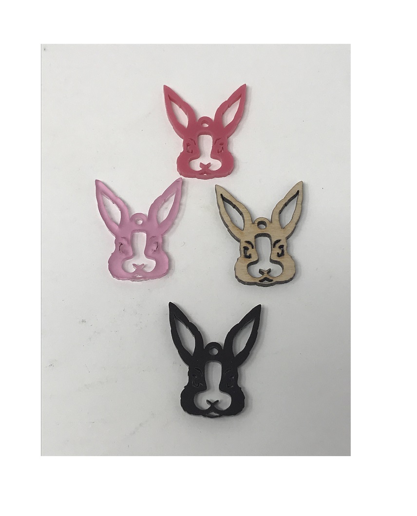 Acrylic Bunny Head with Hole (available in different colors)