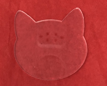 Acrylic or Wood Cat Face#2(round)(available in different colors)