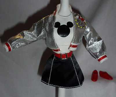 BARBIE DOLL DISNEY 25TH ANNIVERSARY SILVER JACKET TANK SKIRT ENS