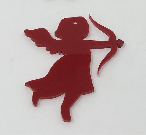 Acrylic or Wood Female Cupid #1 (available in different colors)