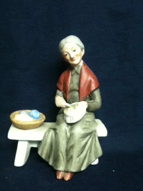 Old Lady Doing Needlework