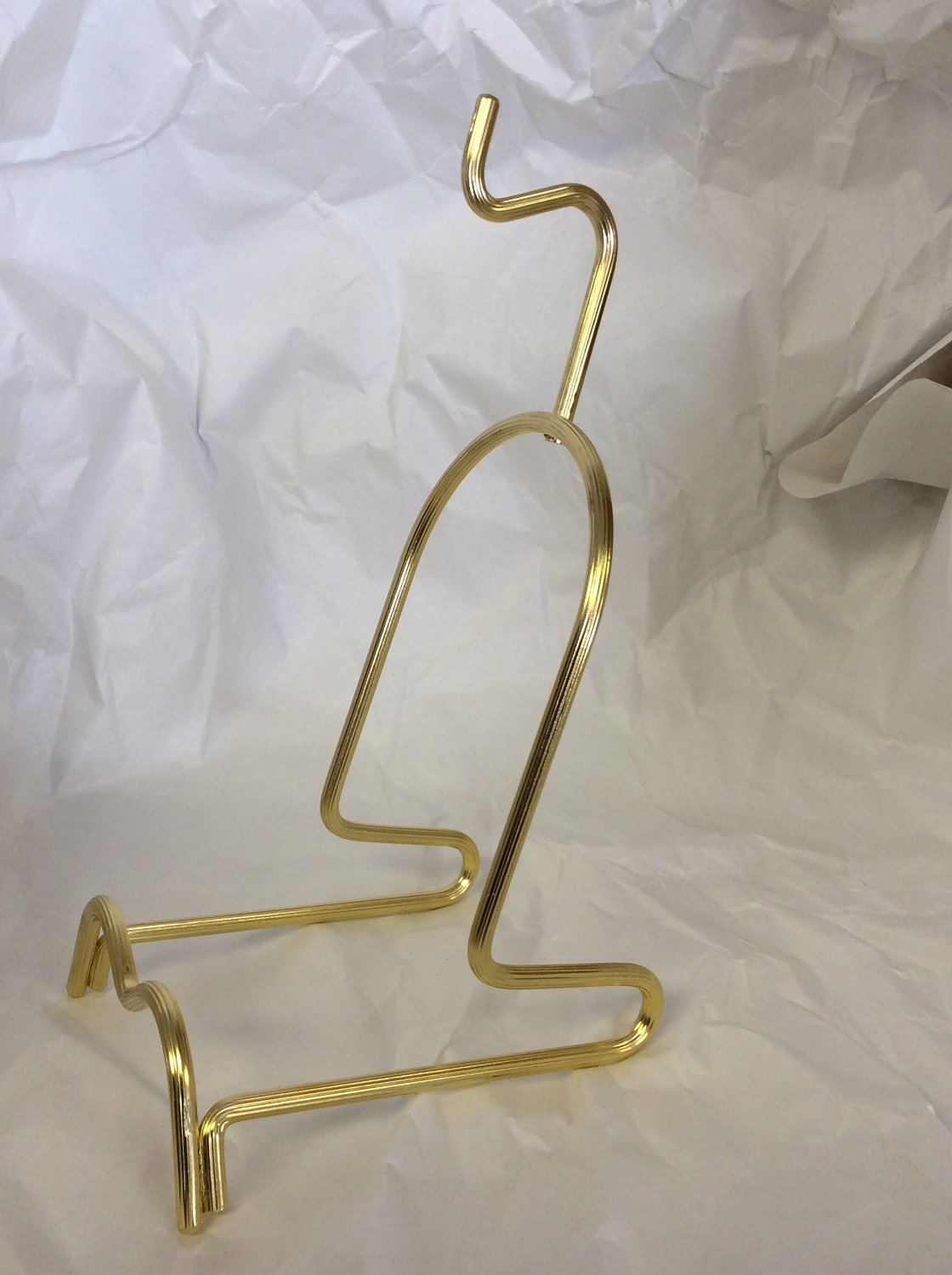 Brass Cup and Saucer Stand (detailed wire 4'' deep x 7.5'' high)